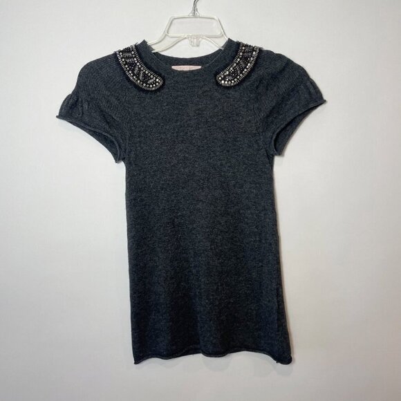 Rebecca Taylor Sweaters - Rebecca Taylor Womens Cashmere Lambswool Pullover Sweater Gray XS Rhinestones